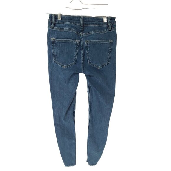 All Saints Women's Denim Skinny Jeans Raw Hems Blue Size Small Classic, Basic - Picture 4 of 6